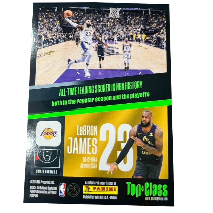 Коллекционные карточки PANINI Лейкерс HALL OF FAMERS LeBron James TC COLLECTION Teca Dunk Баскетбольная карта РАРНАя спортивная карта 1 шт - изображение 2