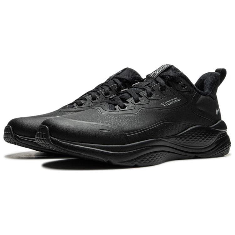 Кроссовки для бега Li-Ning LINING Cloud Универсальный модный тренд удобный с флисовой подкладкой амортизация износостойкий низкие кроссовки мужской черный - изображение 3