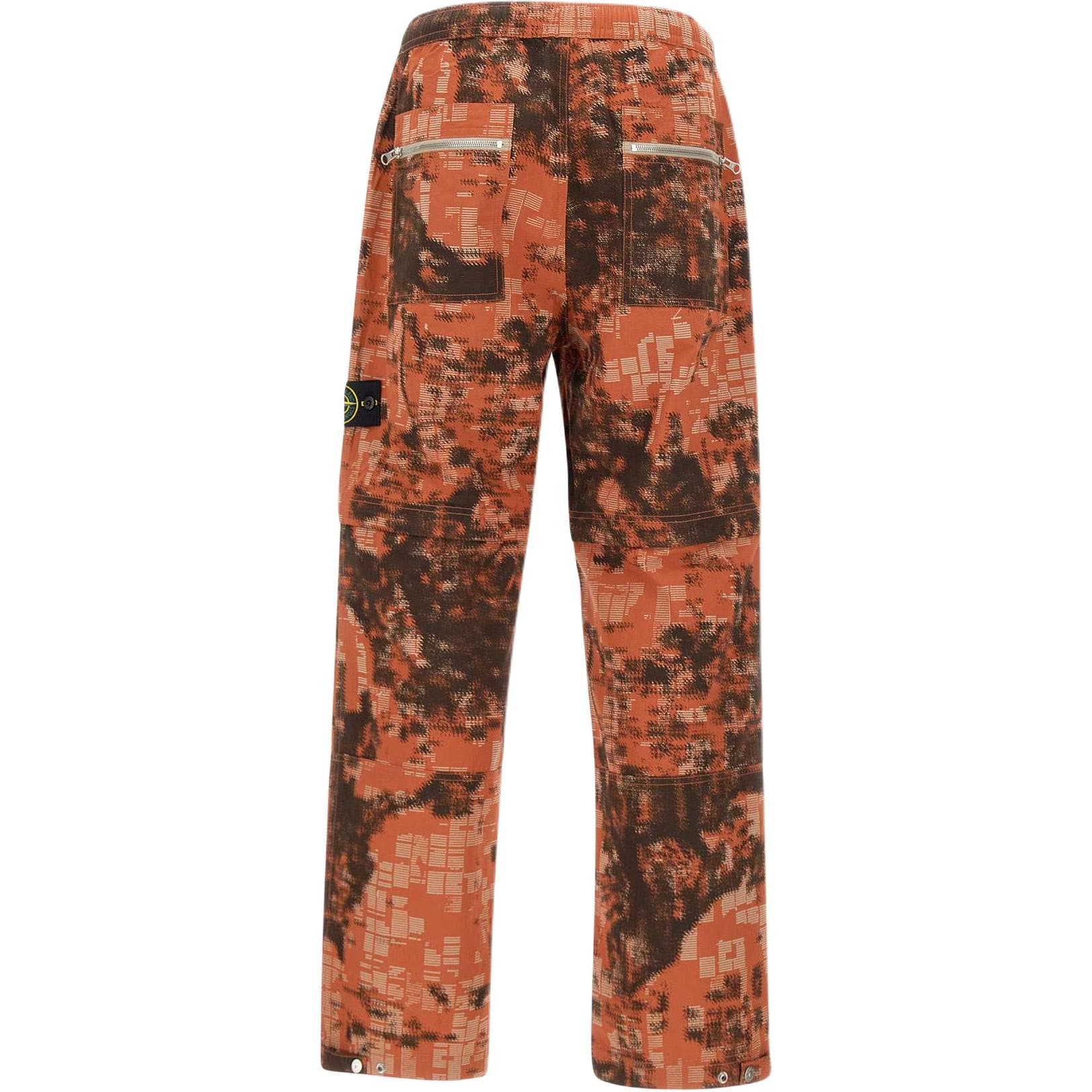 Штаны Stone Island Earth Survey Camouflage Collection Повседневные брюки Мужские Оранжевые - изображение 2