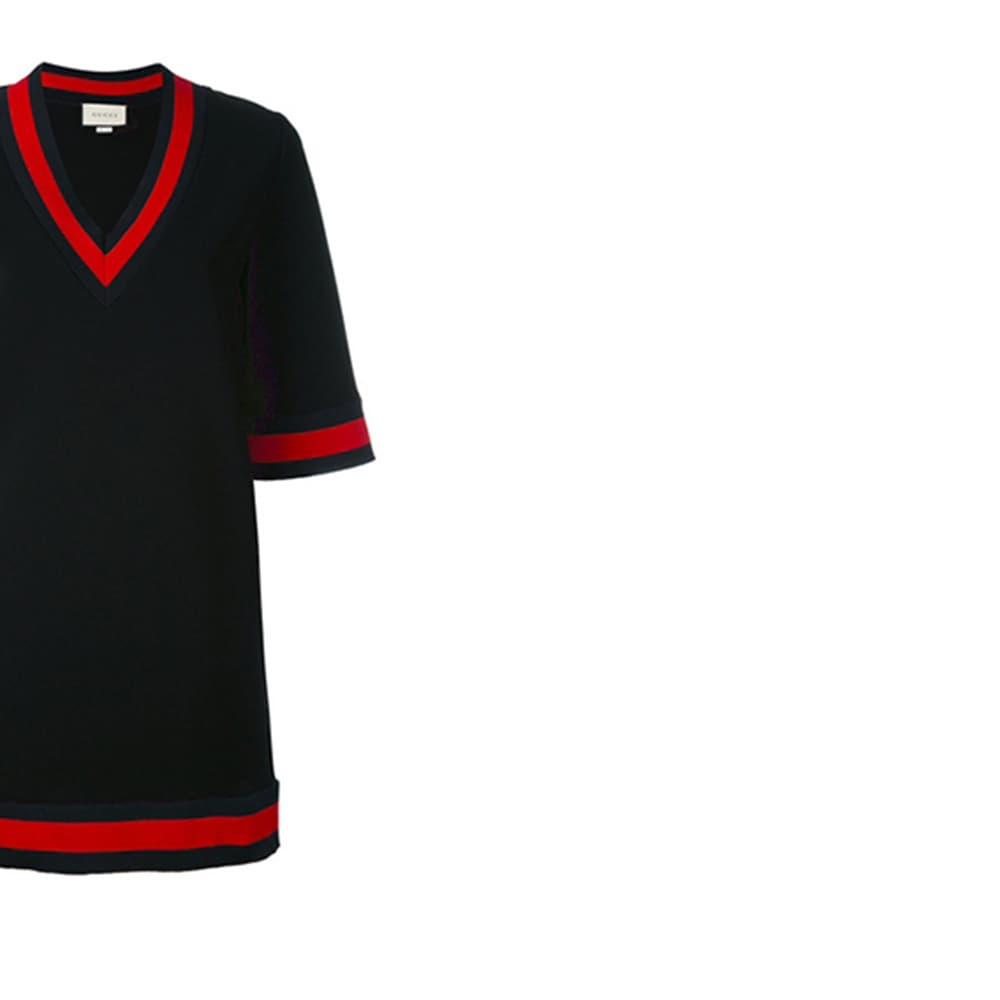 Платье Gucci V-Neck Dress Black - изображение 3