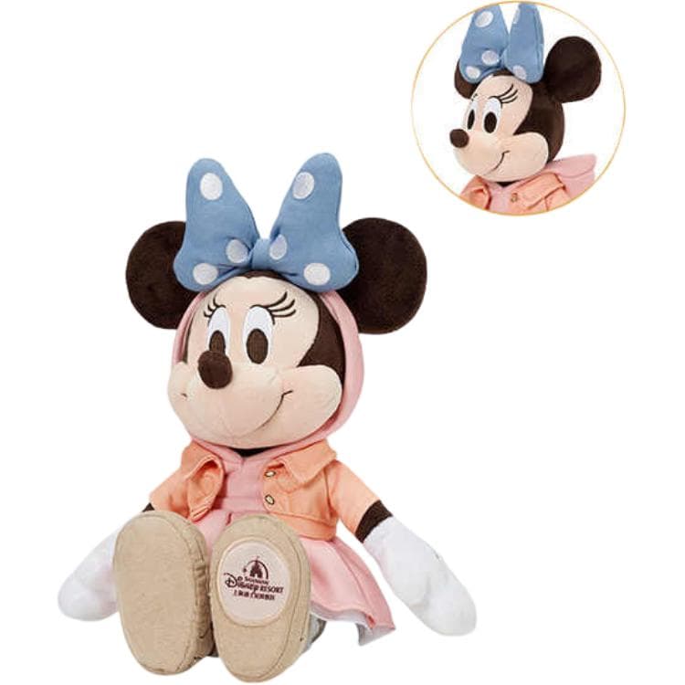 Мягкая игрушка Disney Минни 2024 MICKEY Радость Шанхайская коллекция Игрушка Парк Кукла Мягкая игрушка 21 см Длина тела Шанхай Дисней - изображение 3