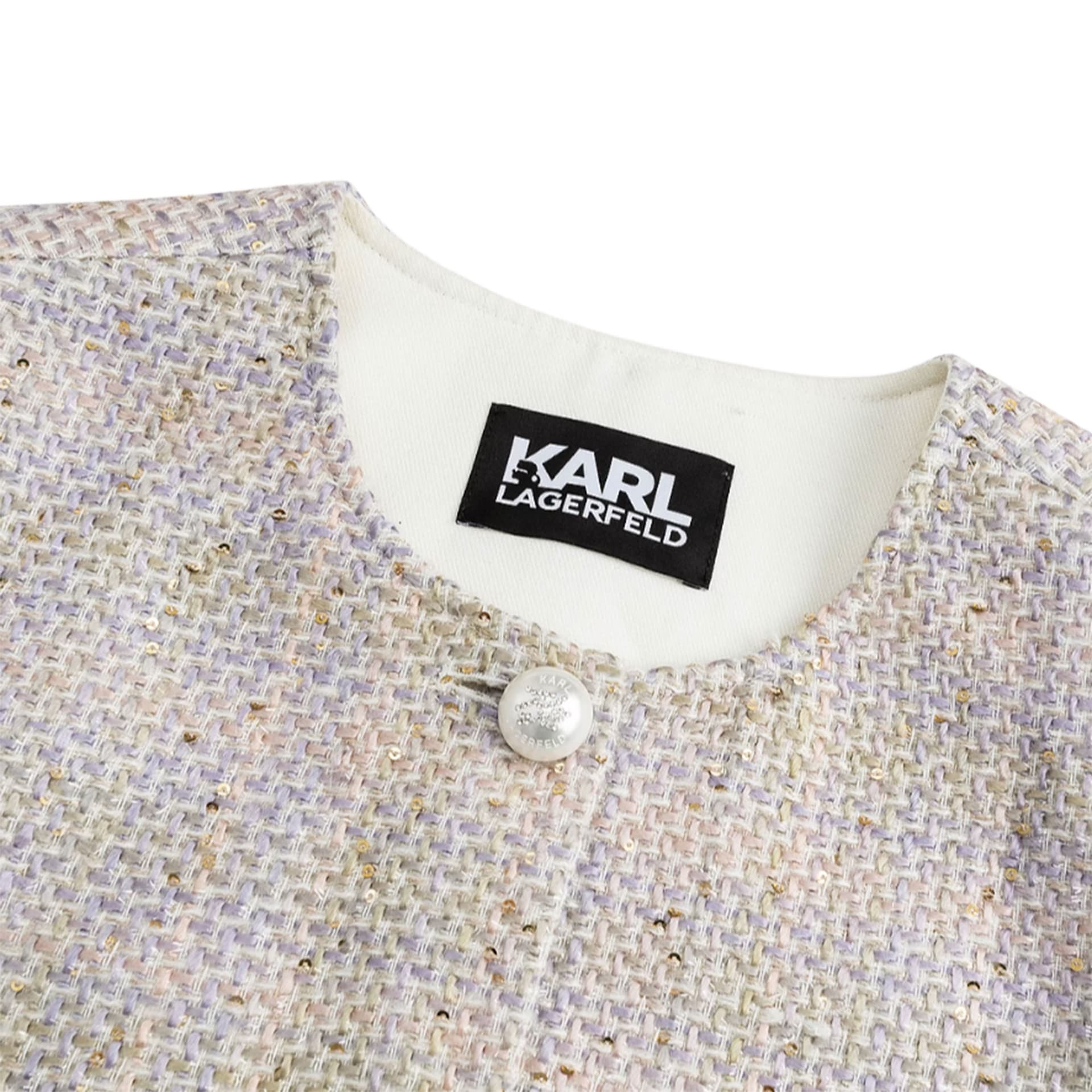 Куртка KARL LAGERFELD / Karl Lagerfeld Jeans Уличный стиль Премиум синий тон Стиль Шанель Хлопковый пуховик в стиле Шанель Однобортный Длинный рукав Куртки & Пальто Женский Розовый (стандартный) - изображение 6