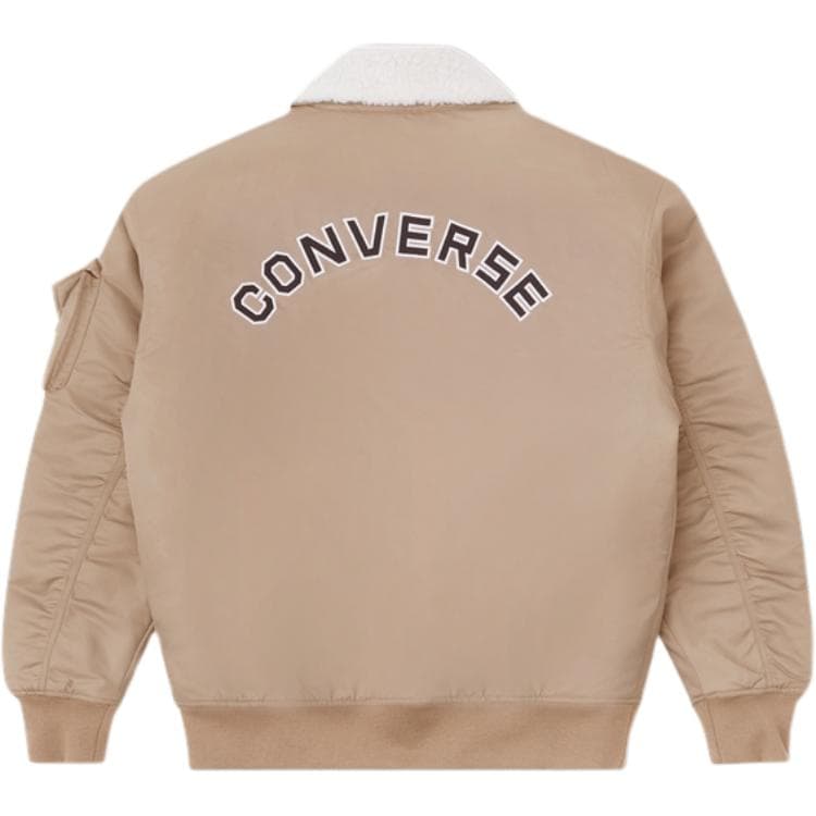 Куртка Converse Винтаж минималистичный логотип бренда буквы удобный повседневный многокарманный рабочая одежда куртки & пальто мужской коричневый - изображение 2