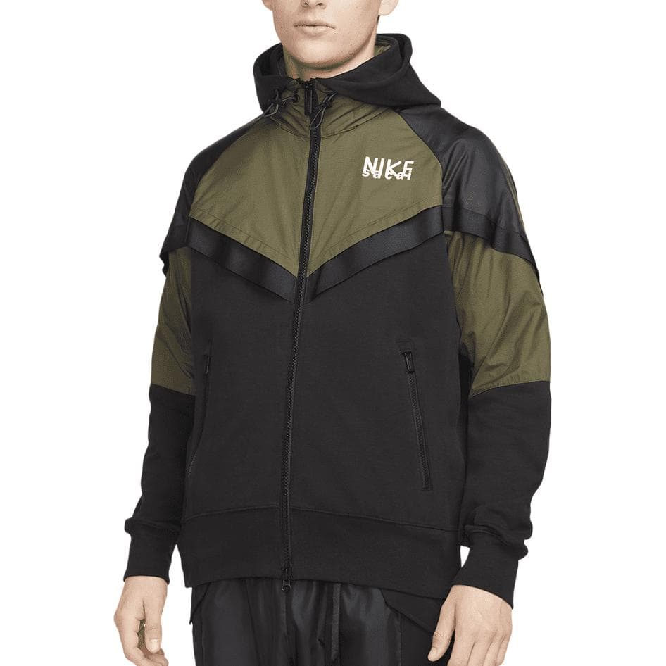 Куртка Nike x Sacai Full-Zip Hooded Jacket Military Green - изображение 3