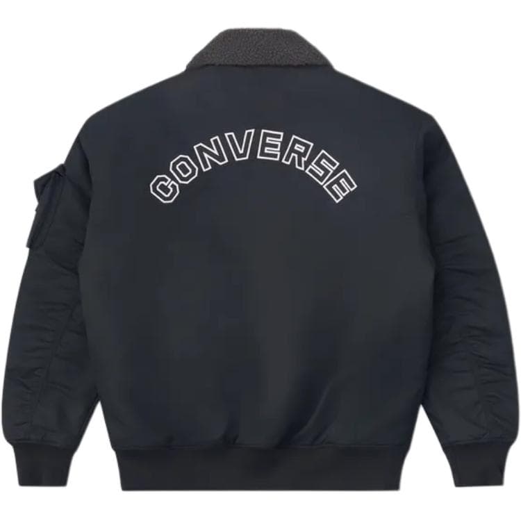 Куртка Converse Куртка с логотипом, многокарманная, с отложным воротником, удобная, модная, рабочая, винтажная, мужская, черная - изображение 2