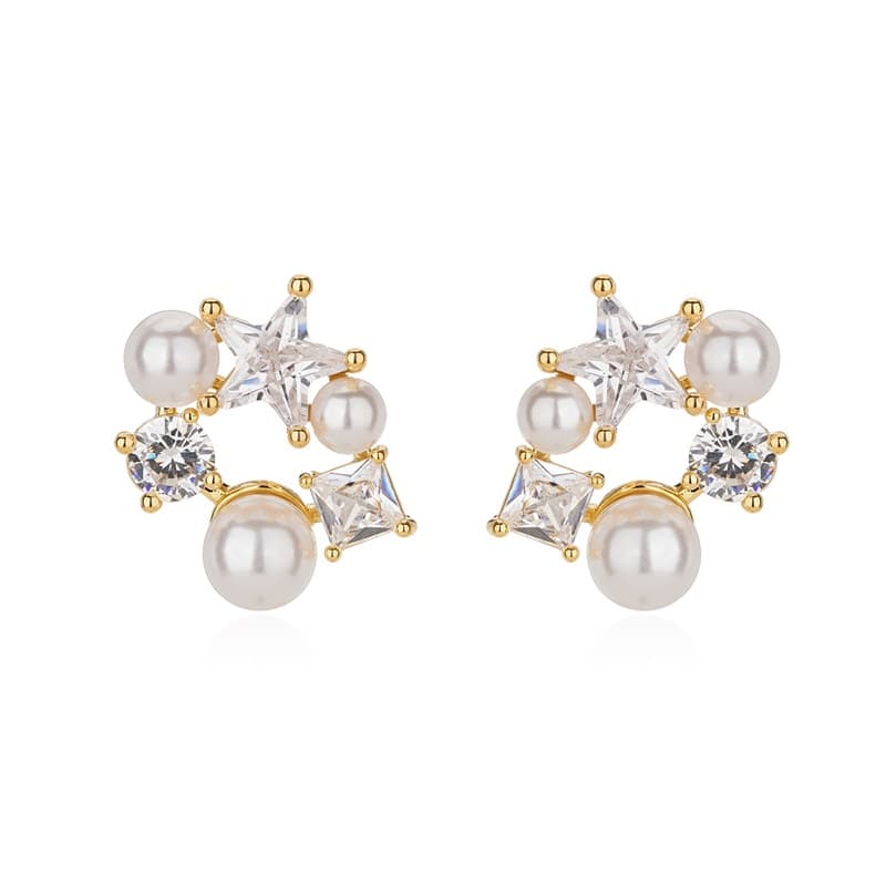 Серьги Серьги-гвоздики из серебра 925 пробы с серебряной иглой QLADY для женщин - изображение 1