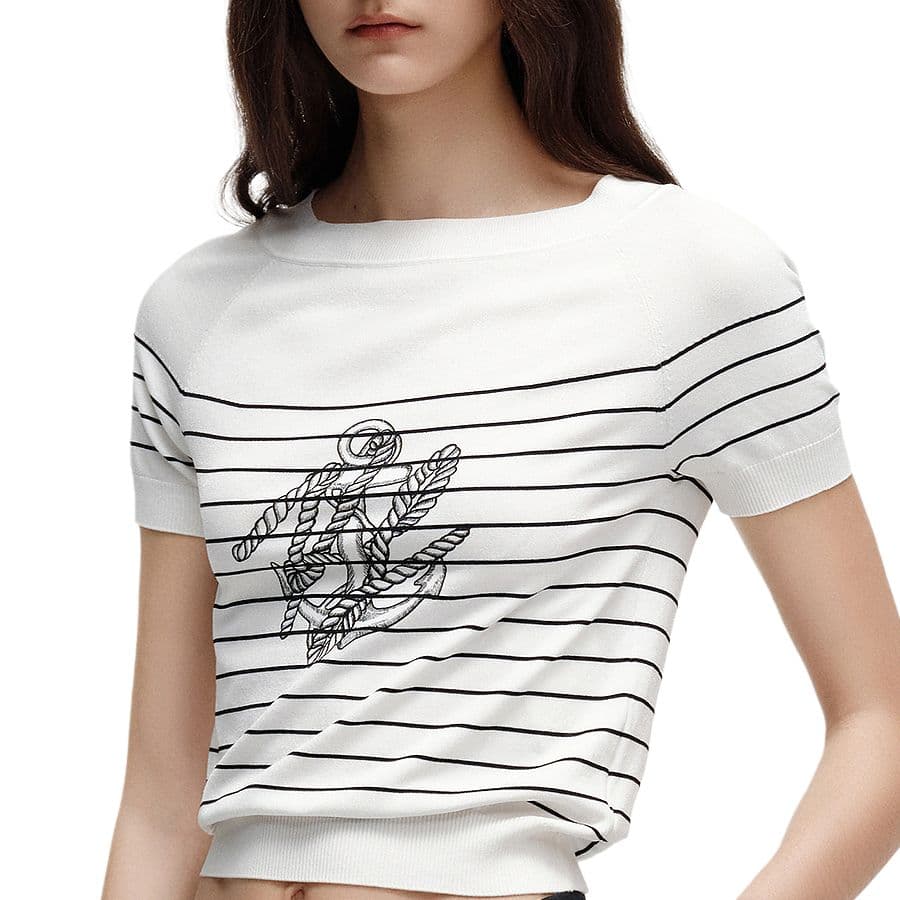 Кофта KARL LAGERFELD Трикотаж Женские Черный белый - изображение 6