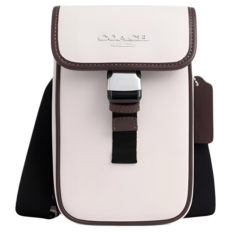 Сумка для телефона COACH Гладкая телячья кожа Чехол для телефона Сумка через плечо Мужской Мел - изображение 1