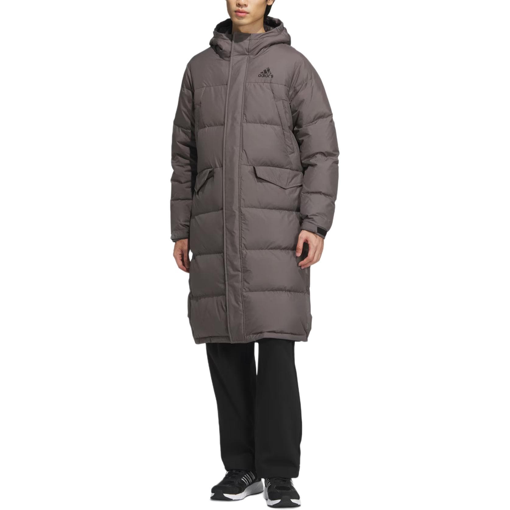 Куртка Adidas LONG DOWN Куртки Пальто Унисекс Угольный Серый - изображение 2