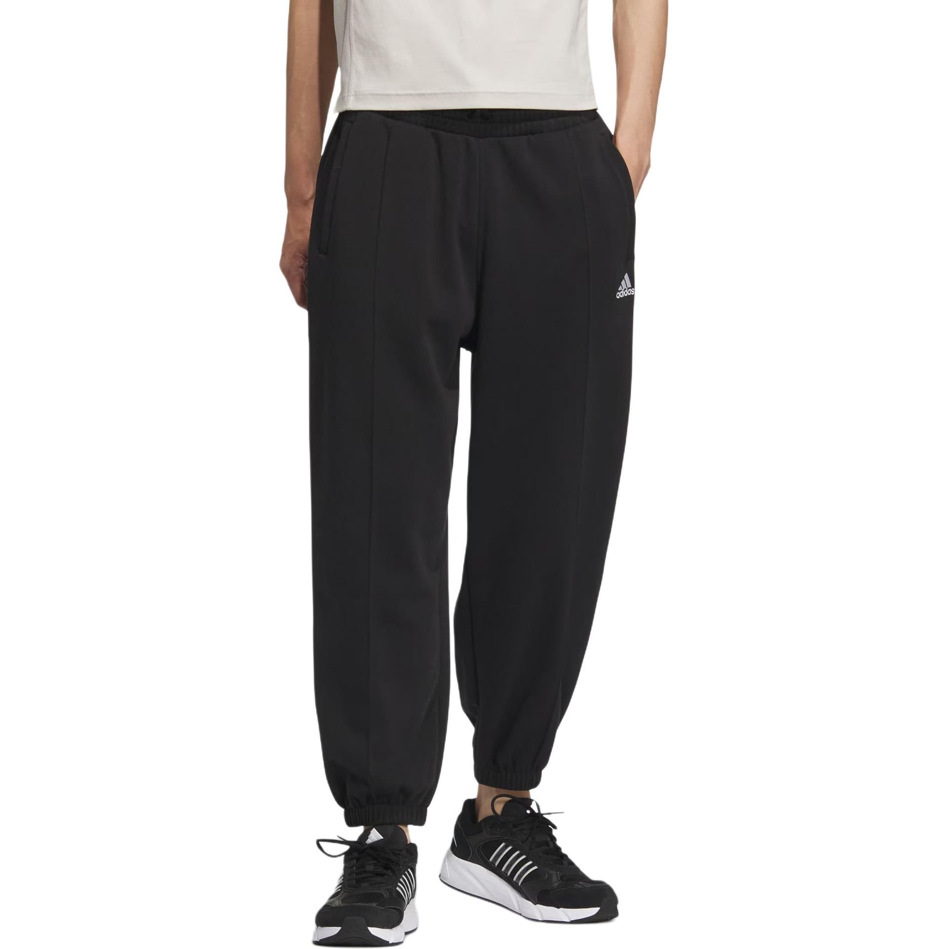 Штаны Adidas Pintuck Французский Тери Комфортные Повседневные Утолщенные и с Флисовой Подкладкой Вязаные Спортивные Штаны - изображение 2