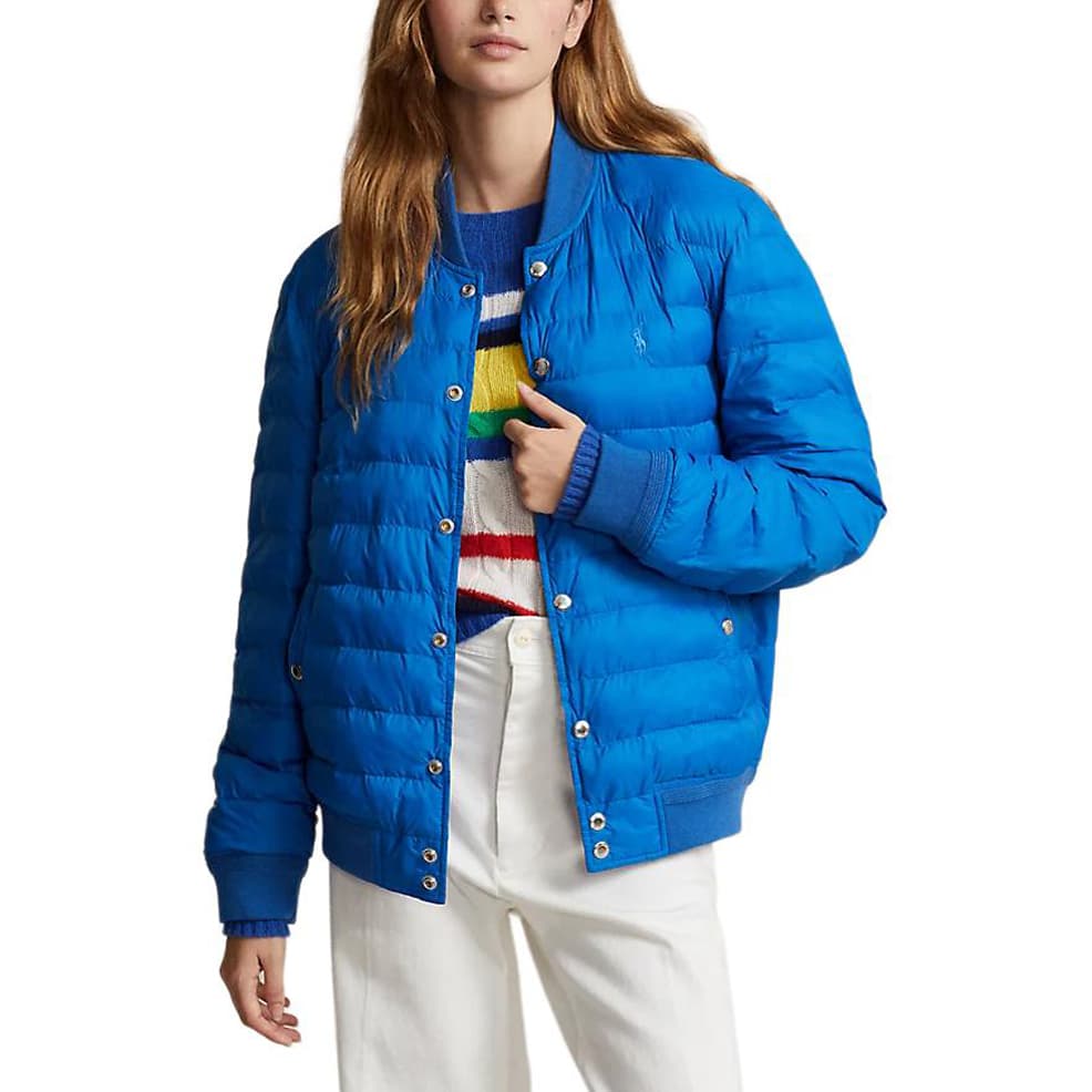 Polo Ralph Lauren Хлопковый пуховик женский синий - изображение 3