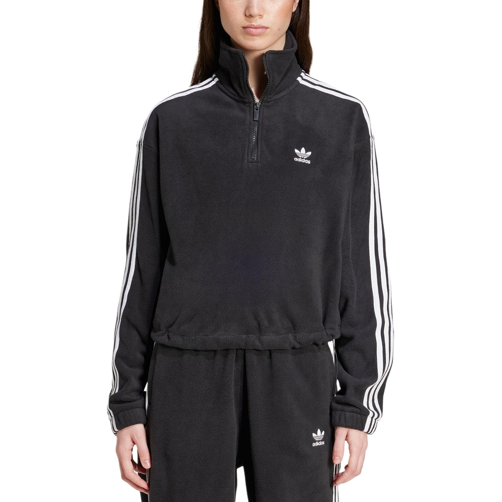 Худи Adidas Originals LoosePOLAR PFLEEC Худи-ханьфу Женское Черное - изображение 2