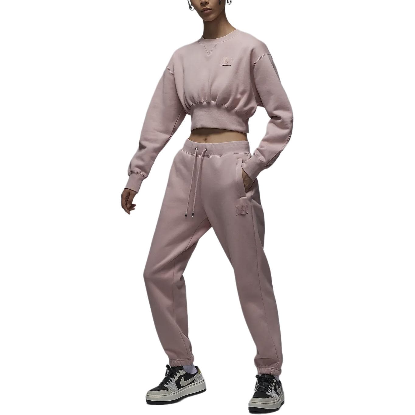 Штаны Jordan Flight Fleece Повседневные Удобные Свободный крой Мягкий флис С подкладкой Вязаные Спортивные штаны Женские - изображение 2