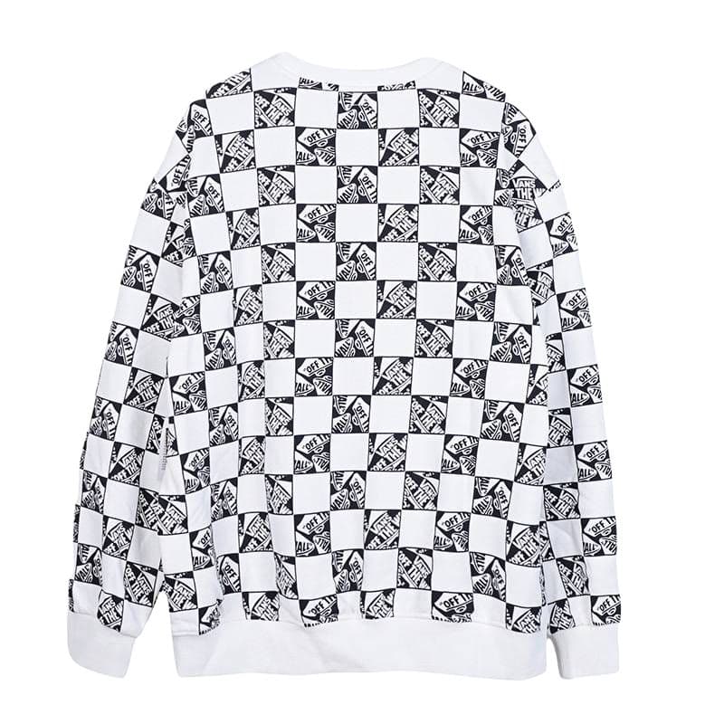 Худи Vans OFF THE WALLCheck Skate CRE Платье-ханьфу в стиле худи Женское Белый Черный - изображение 2