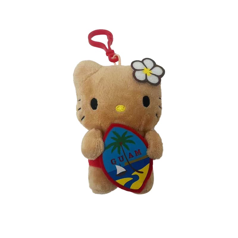 Санрио Hello Kitty GUAM Коллекция Кукла с серфбордом Плюшевый брелок Высота 16 см - изображение 1