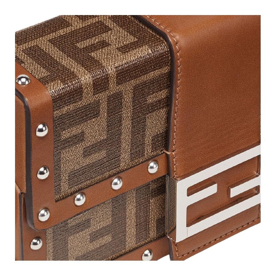 Сумка через плечо Fendi Baguette Trunk Brown - изображение 6