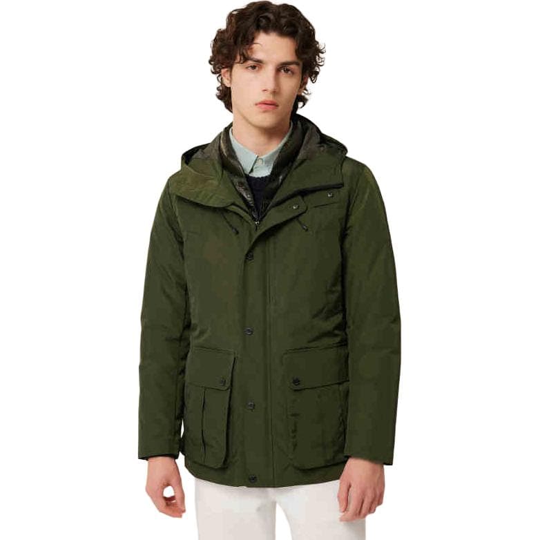 Зимняя куртка HAZZYS Solid Color Hooded Down Jacket Men - изображение 3