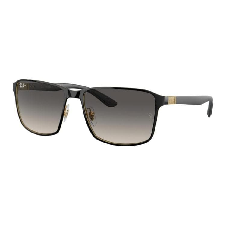 Солнцезащитные очки RayBan Металлические Квадратные Солнцезащитные Очки Унисекс Черные - изображение 1