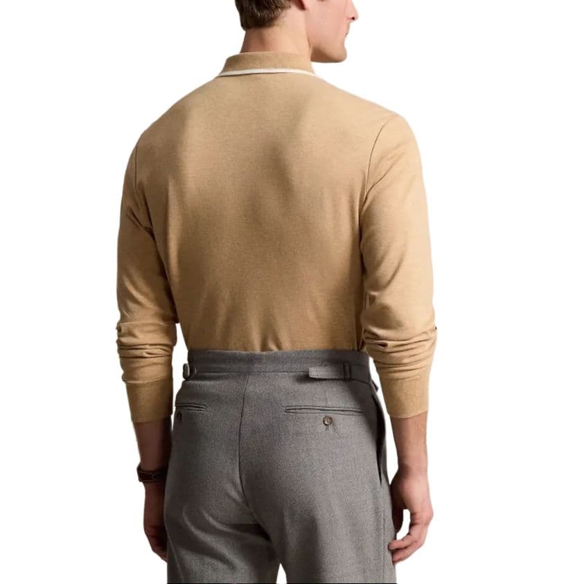 Поло Polo Ralph Lauren SS24 Polo Классическая версия Мужской Верблюжий цвет - изображение 3