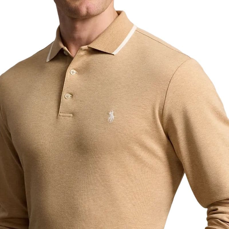 Поло Polo Ralph Lauren SS24 Polo Классическая версия Мужской Верблюжий цвет - изображение 5