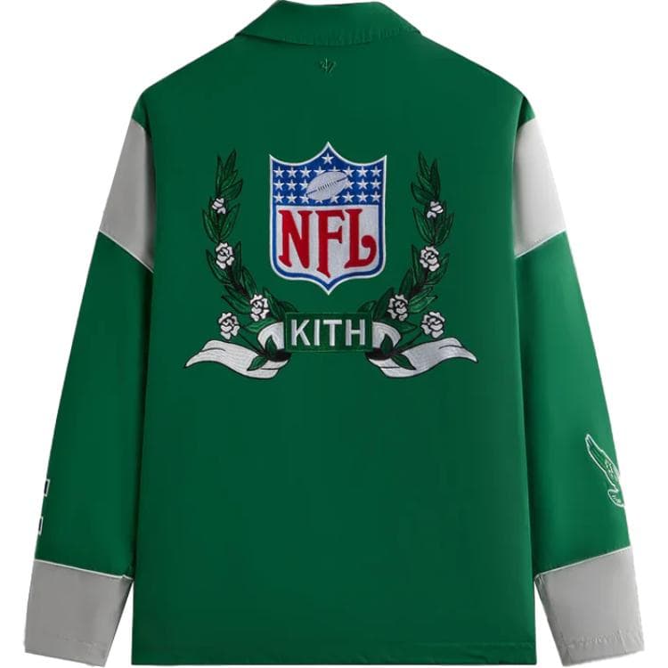 Куртка KITH x NFL FW24 Куртки и Пальто Мужской Попугай Зеленый - изображение 2