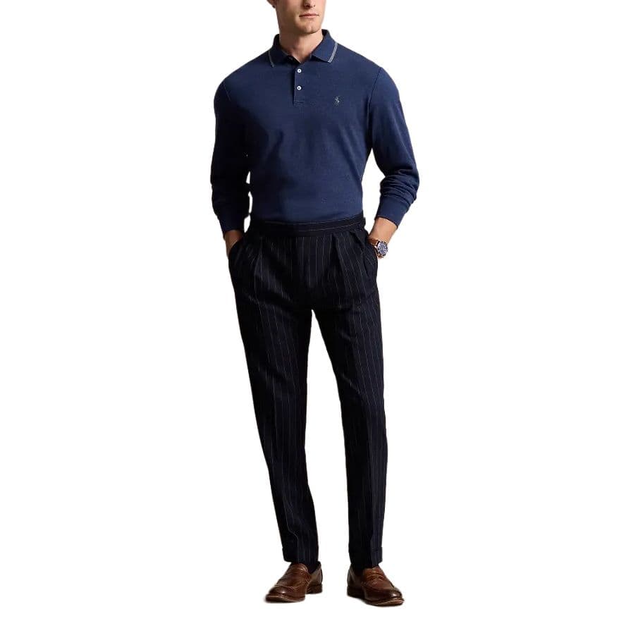 Поло Polo Ralph Lauren SS24 Polo Стандартный Размер Мужской Морской Синий - изображение 2