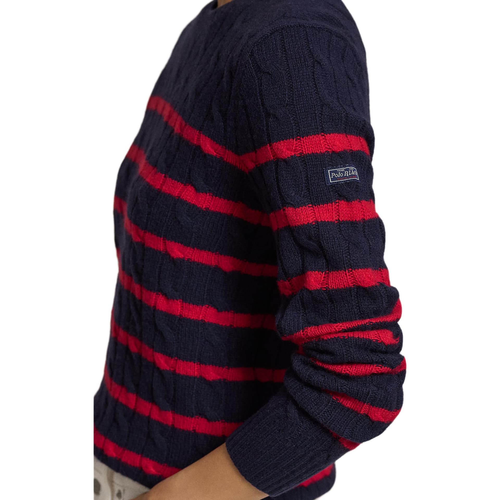 Кардиган Polo Ralph Lauren FW24 Свитер Облегающий Женские Синий красный - изображение 5