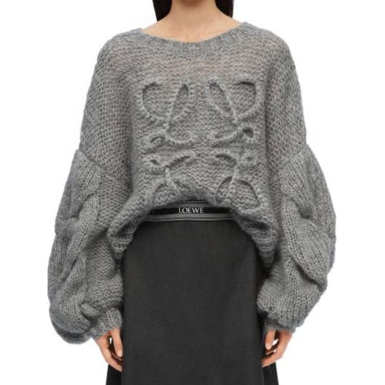 Кардиган Loewe Hollow Knit Sweater Gray - изображение 5