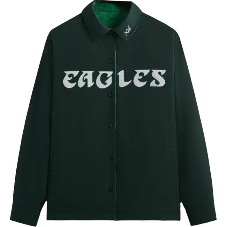 Куртка KITH x NFL FW24 Eagles Двусторонняя куртка Ginza Мужская Зеленая - изображение 3