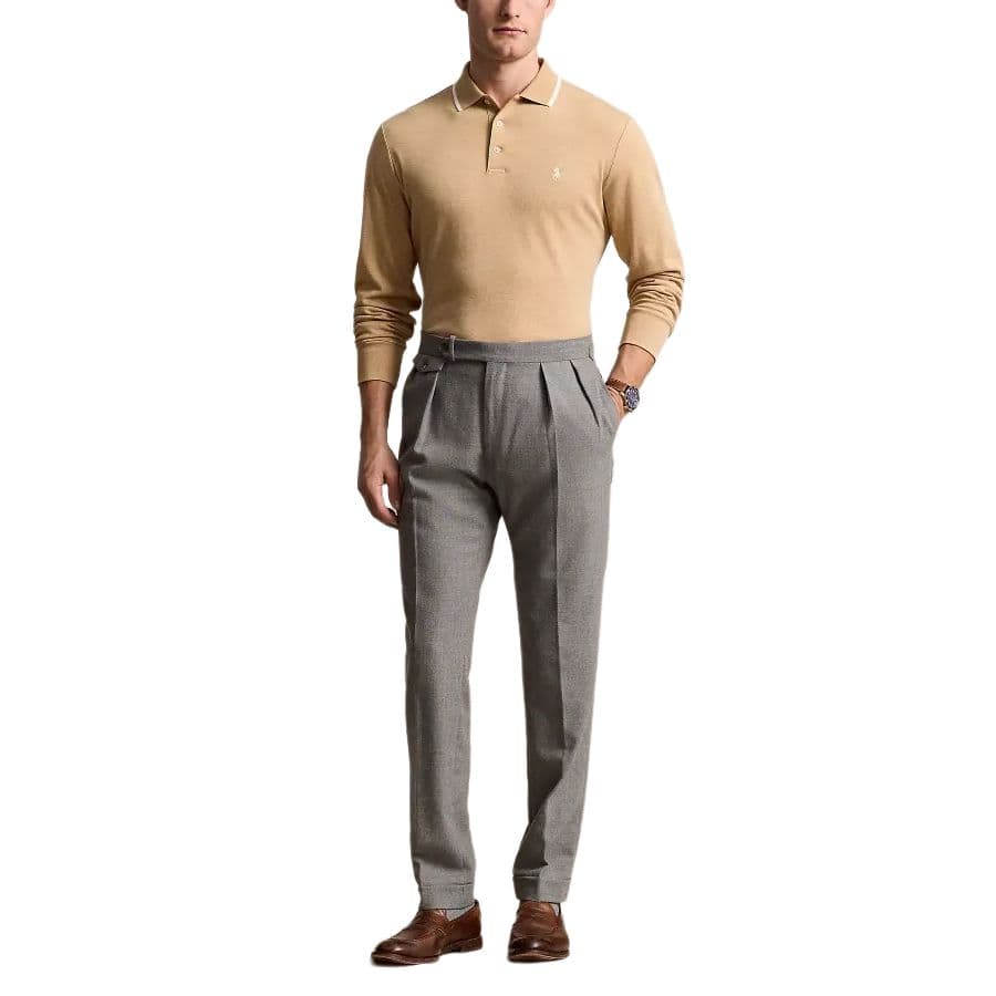 Поло Polo Ralph Lauren SS24 Polo Классическая версия Мужской Верблюжий цвет - изображение 2