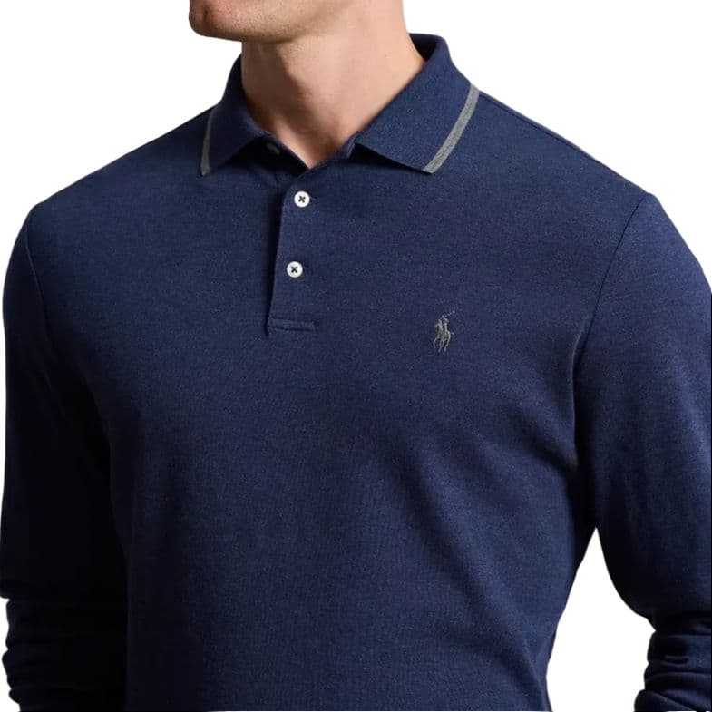 Поло Polo Ralph Lauren SS24 Polo Стандартный Размер Мужской Морской Синий - изображение 5