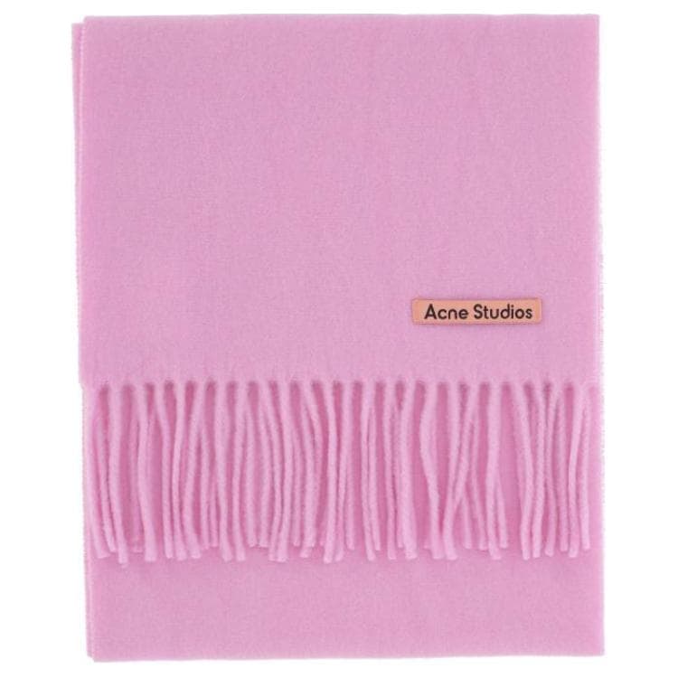 Шарф Acne Studios Вязаные шары Шарфы Унисекс Хлопок Конфетно-розовый - изображение 2