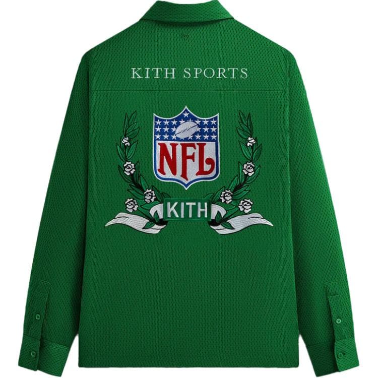 Куртка KITH x NFL FW24 Eagles Двусторонняя куртка Ginza Мужская Зеленая - изображение 2