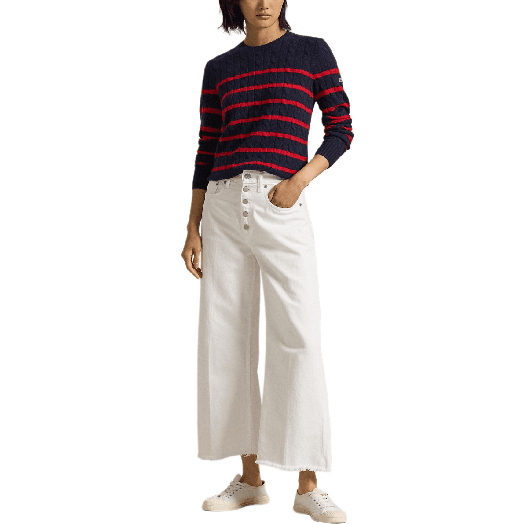 Кардиган Polo Ralph Lauren FW24 Свитер Облегающий Женские Синий красный - изображение 2