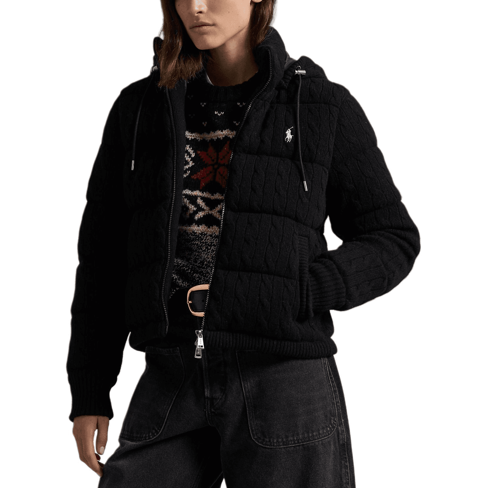 Пуховик Polo Ralph Lauren Пуховик Прямой крой Версия Женская Черный - изображение 4
