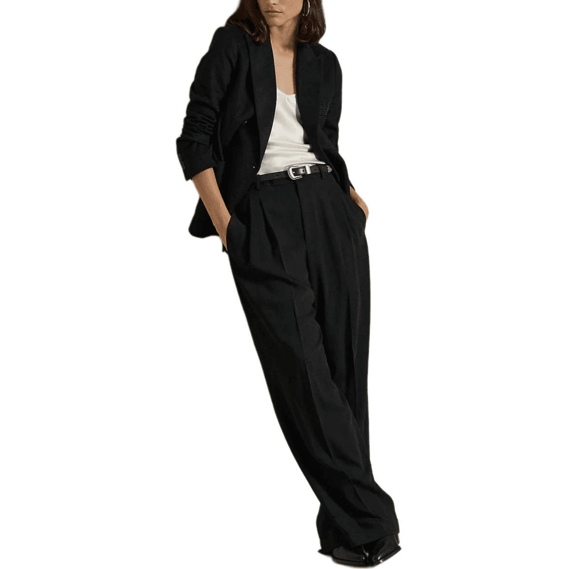 Polo Ralph Lauren FW24 Бизнес-костюм Пальто Женское Черное - изображение 2