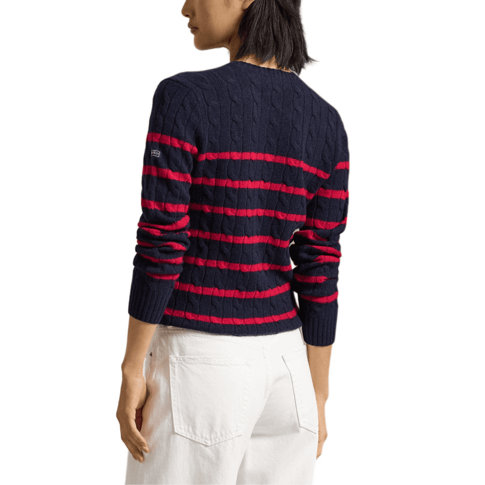 Кардиган Polo Ralph Lauren FW24 Свитер Облегающий Женские Синий красный - изображение 4