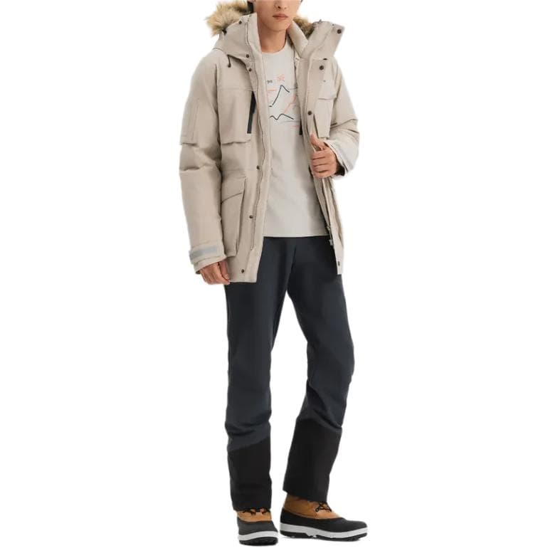 Куртка DECATHLON SH900 PARKA Пальто Мужское Бежевое - изображение 9