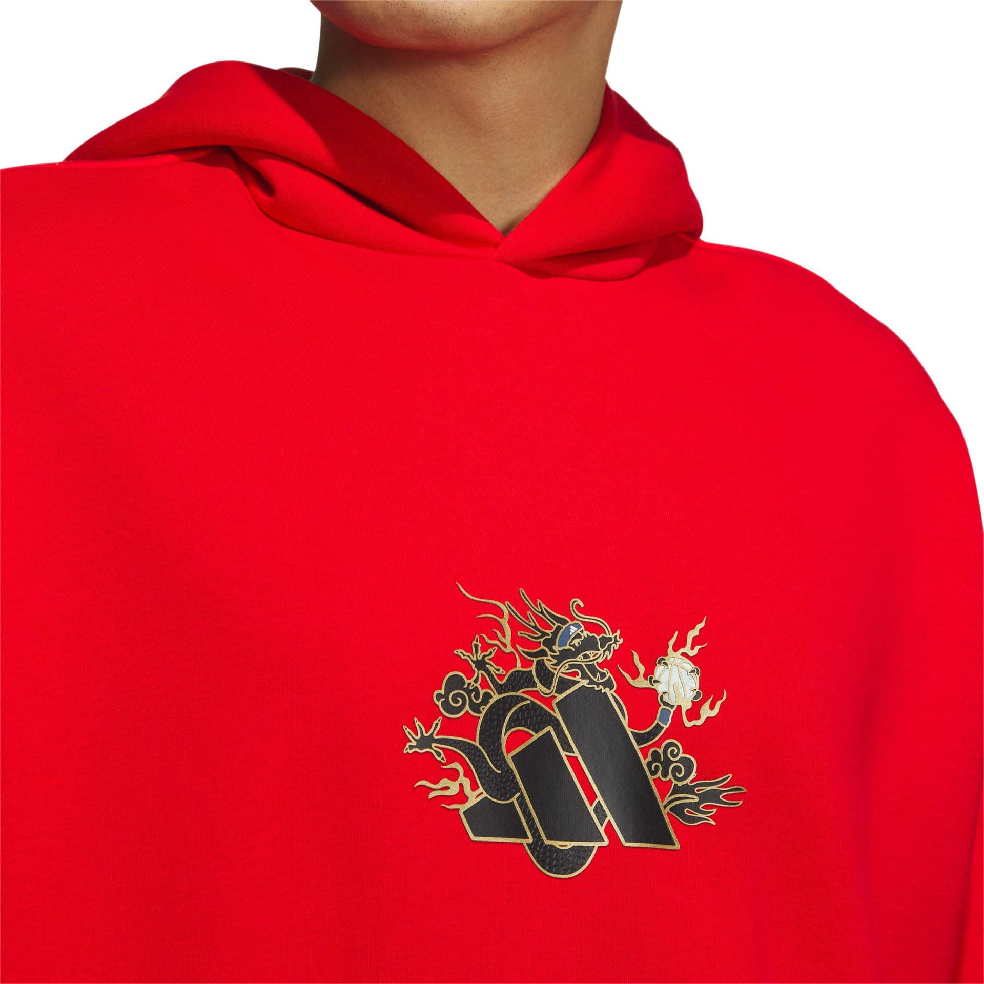 Худи adidas Originals FW23 CNY Hoodie Red - изображение 5