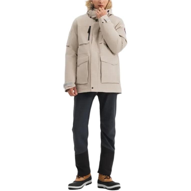 Куртка DECATHLON SH900 PARKA Пальто Мужское Бежевое - изображение 5