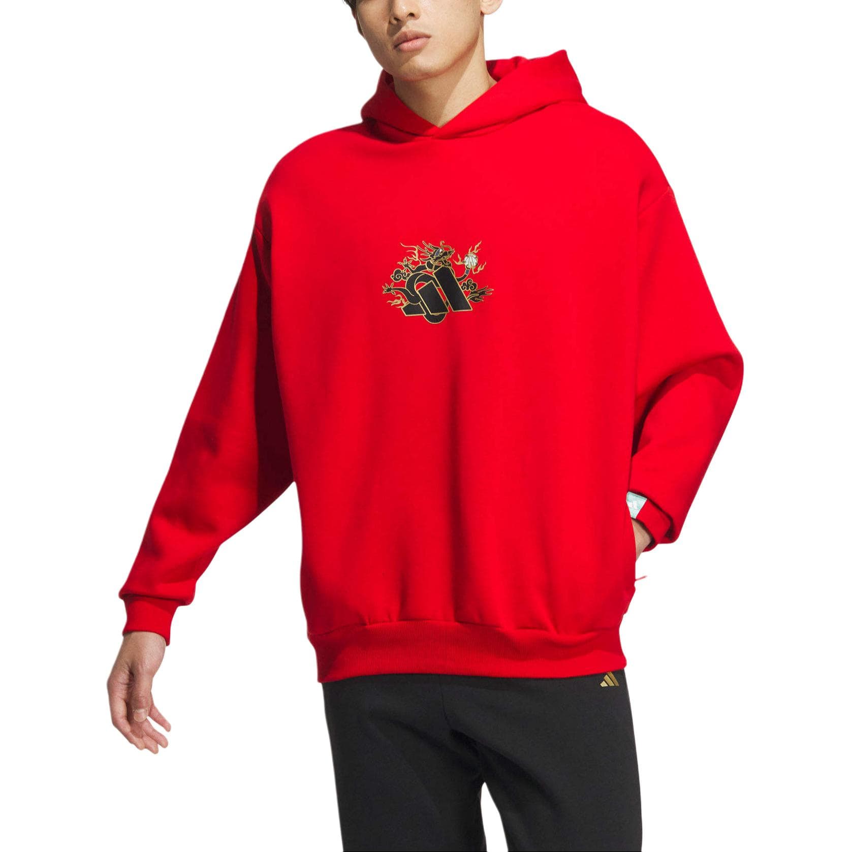 Худи adidas Originals FW23 CNY Hoodie Red - изображение 2