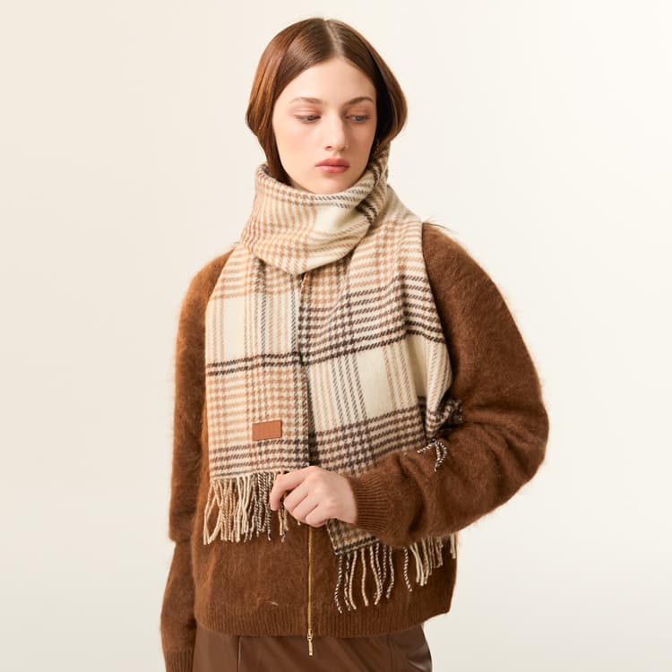 Шарф ELLE Sheep Wool Knit Шарфы Женские - изображение 2