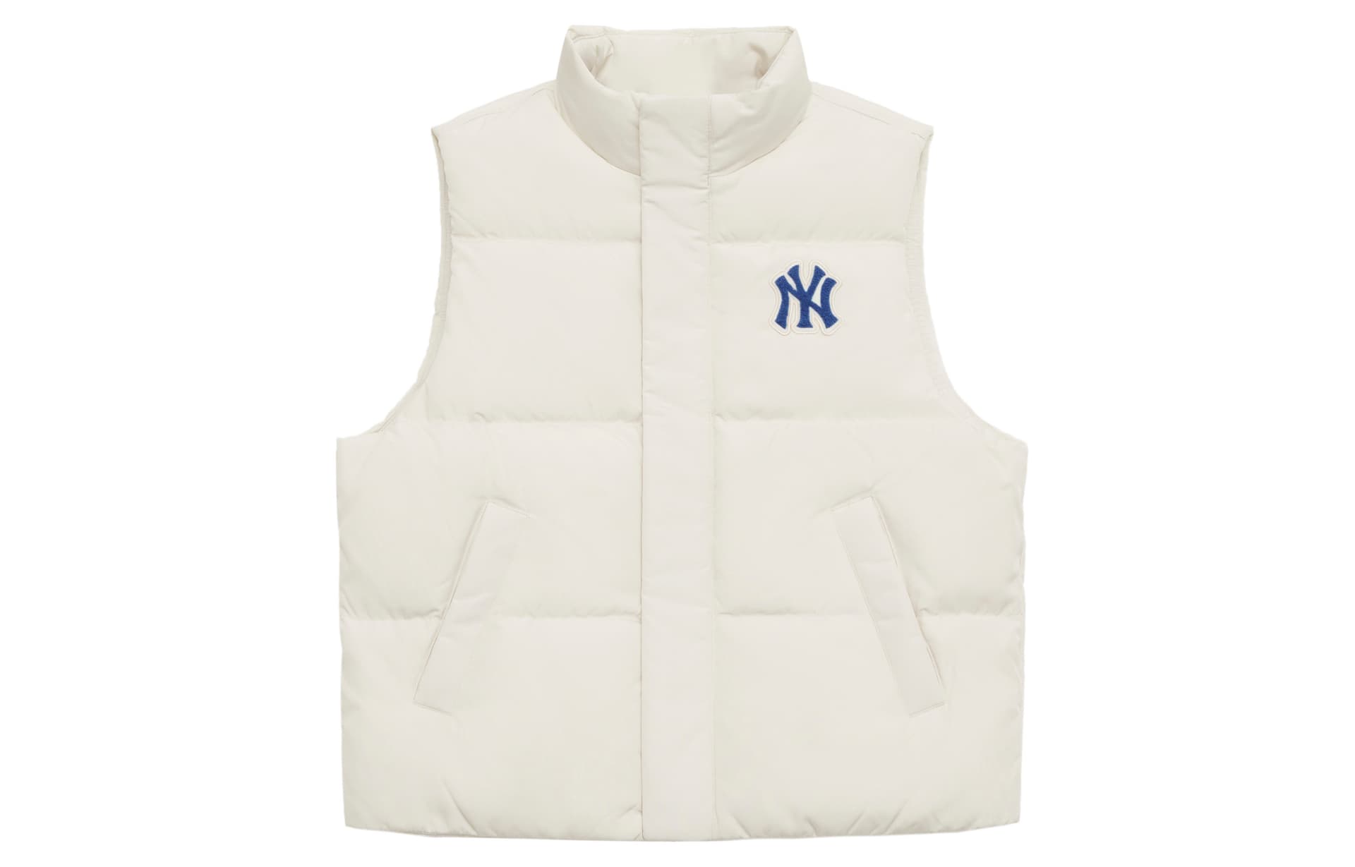 Куртка MLB Preppy Style Collection New York Yankees Пуховый жилет Унисекс Темный крем - изображение 2