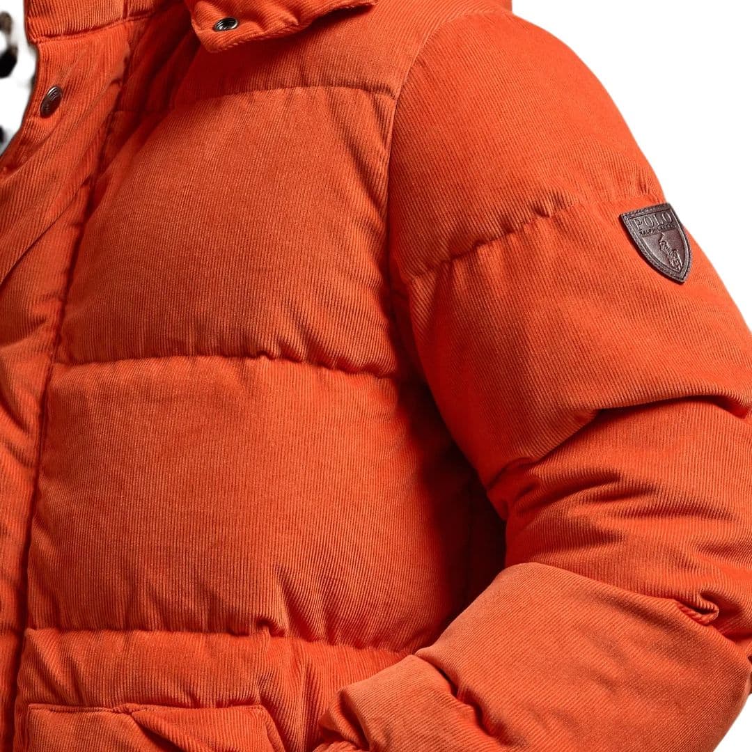Зимняя куртка Polo Ralph Lauren Мужской пуховик Преппи Оранжевый - изображение 6