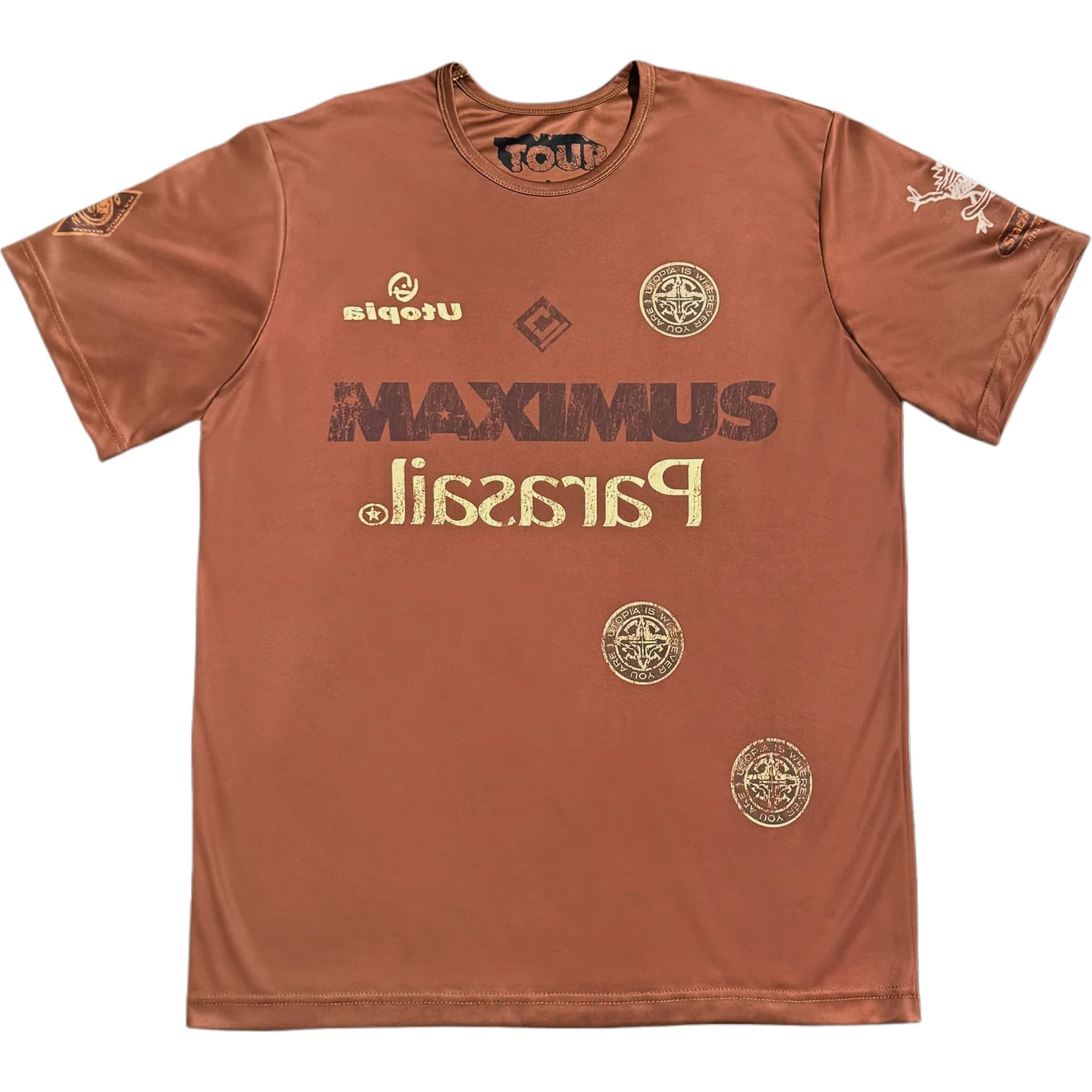 Футболка TRAVIS SCOTT Travis Scott SS23 UTOPIA Рукав с оборванным плечом T-рубашка Унисекс - изображение 2