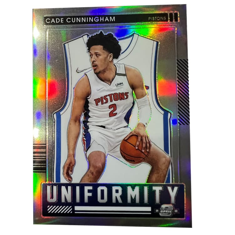 Коллекционные карточки PANINI Cunningham Pistons Ядерный CC Draft Pick Optic Коллекция Серебряный Fold Джерси Майка Игрок Карта Rare - изображение 1