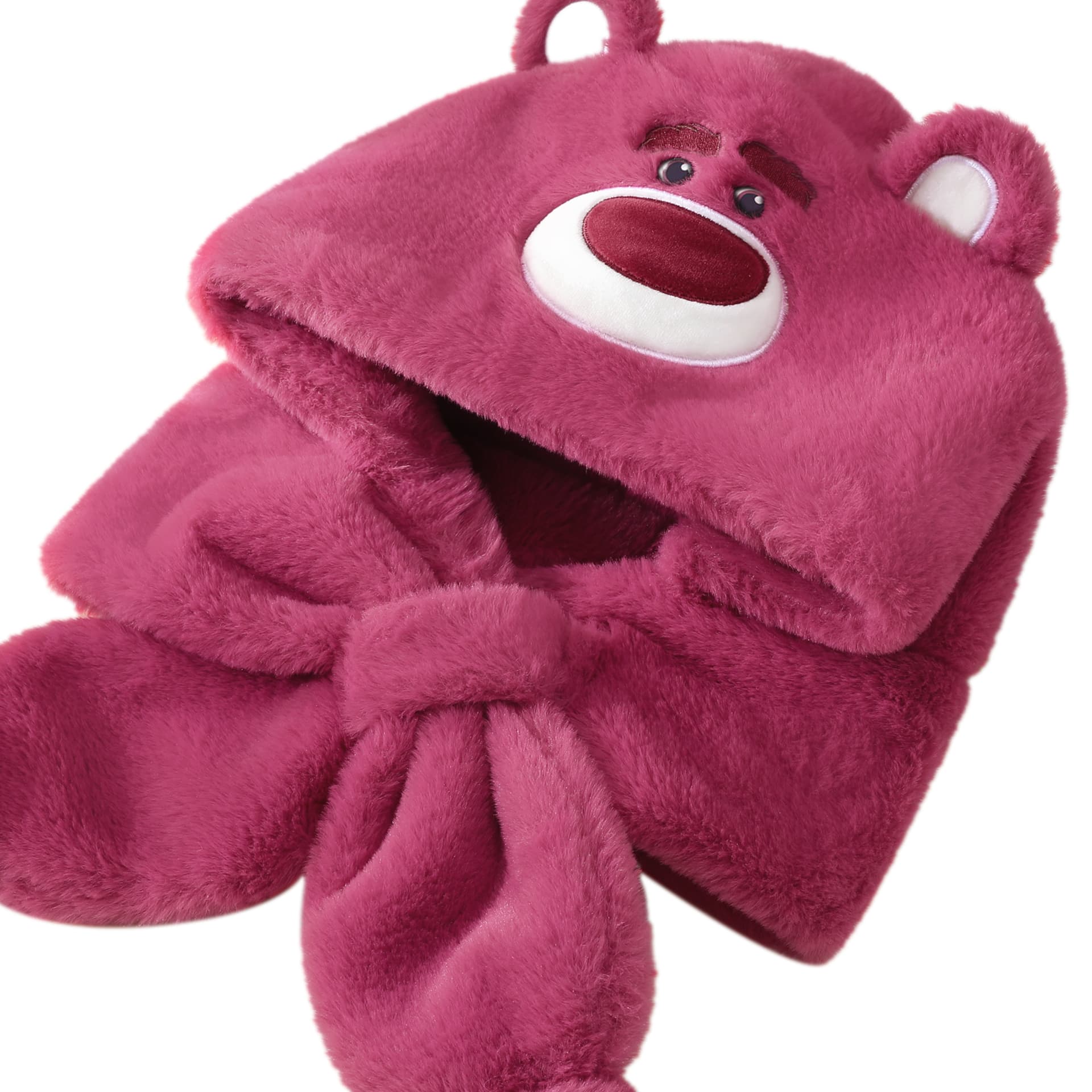 Disney Strawberry Bear Series Трикотажная ткань Плюшевый Капюшоны и плюшевые шапки Женские Розово-красный - изображение 4