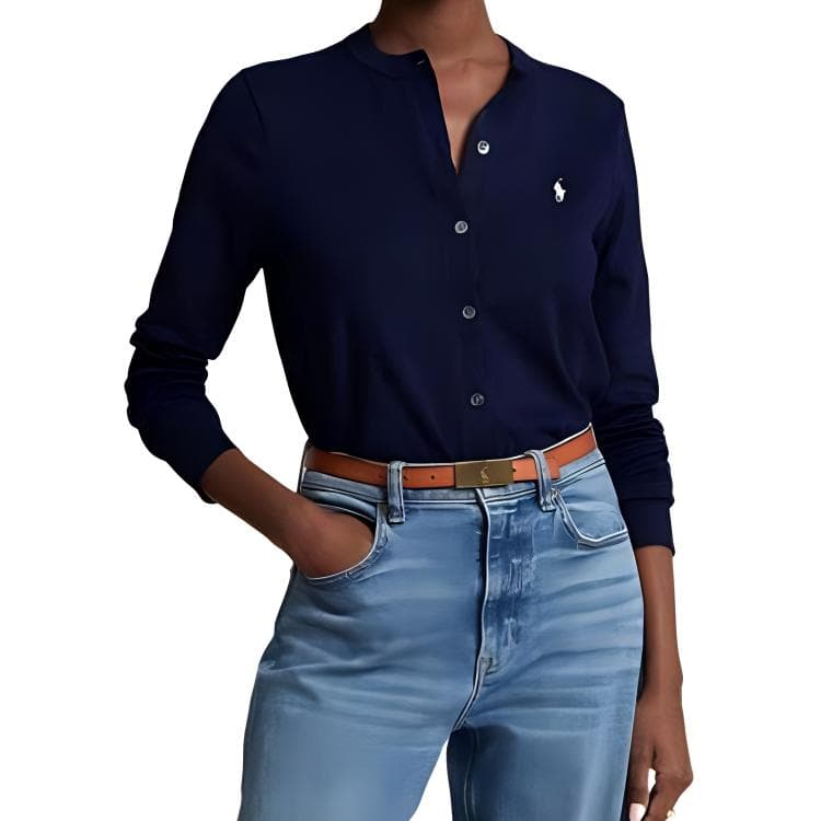 Кофта Polo Ralph Lauren SS22 Трикотаж Стандартный Размер Женский Синий - изображение 2