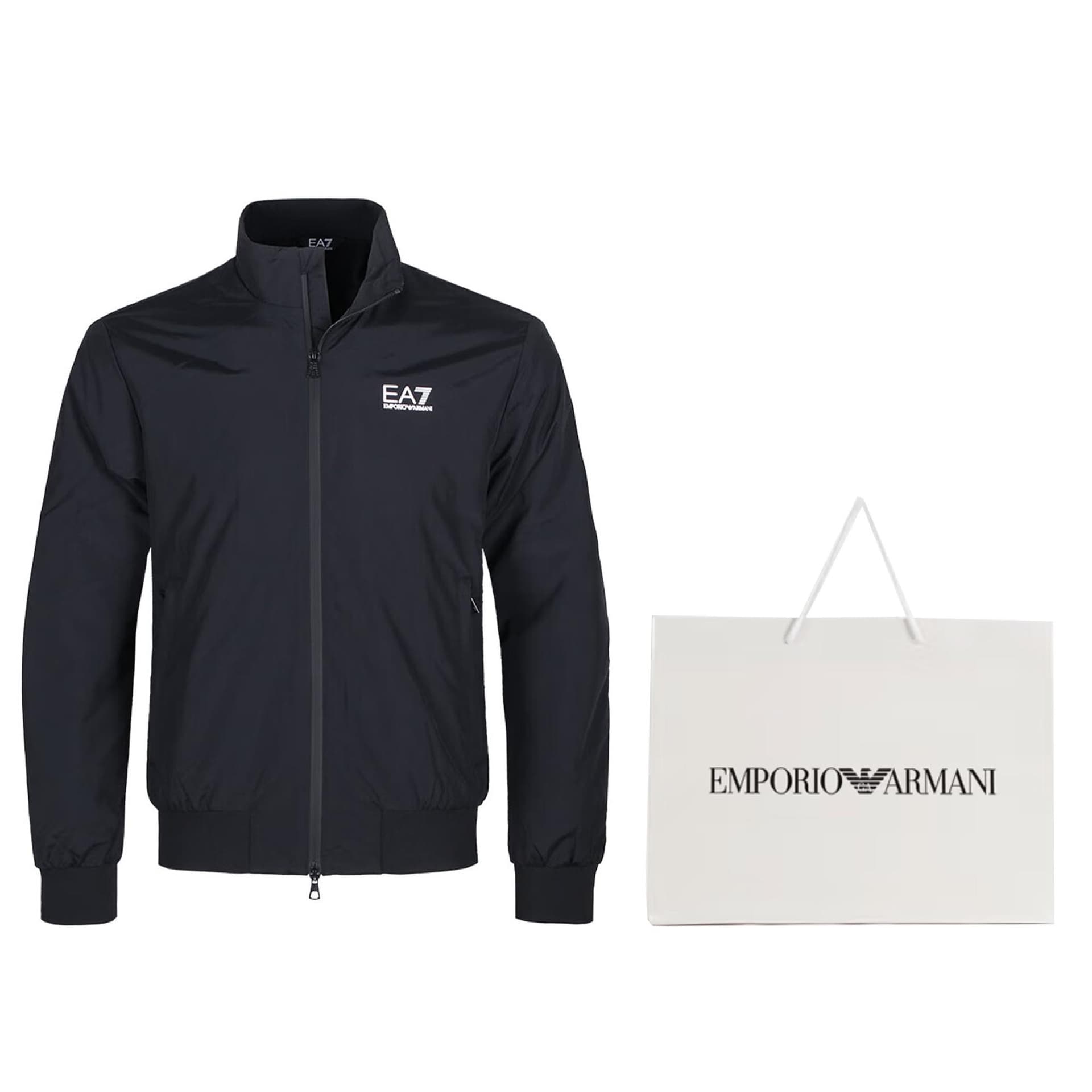 Куртка EMPORIO ARMANI EA7 FW24 Куртки и Пальто Мужской Черный - изображение 4