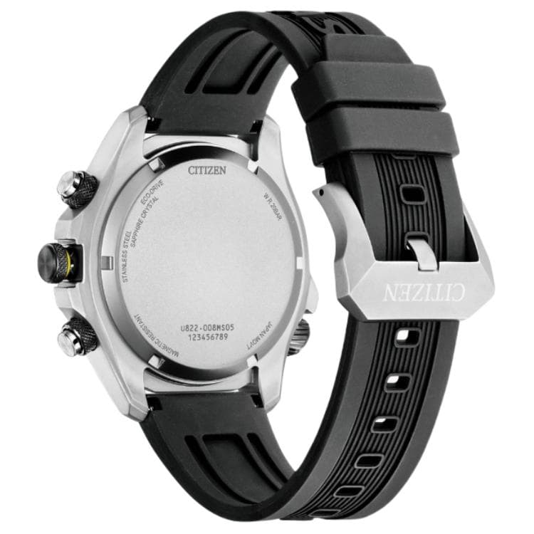 Часы CITIZEN Eco Drive 200м Водонепроницаемый Кварцевый механизм Резиновый корпус Шнуровка Часы Мужские Черный циферблат - изображение 2